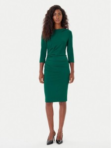 Rinascimento Sukienka koktajlowa CFC0126154003 Zielony Slim Fit