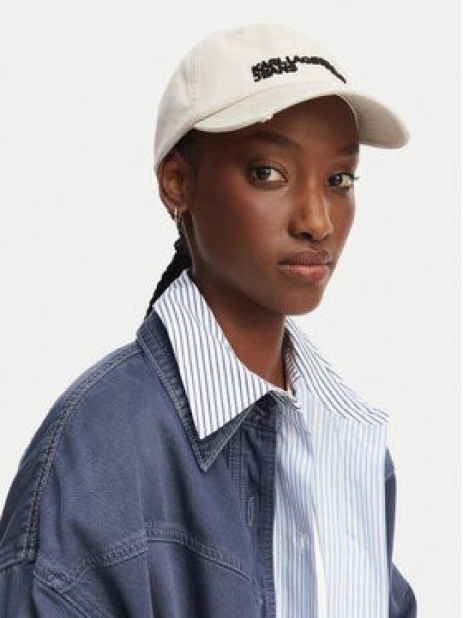 Karl Lagerfeld Jeans Czapka z daszkiem B2W33072 Kremowy