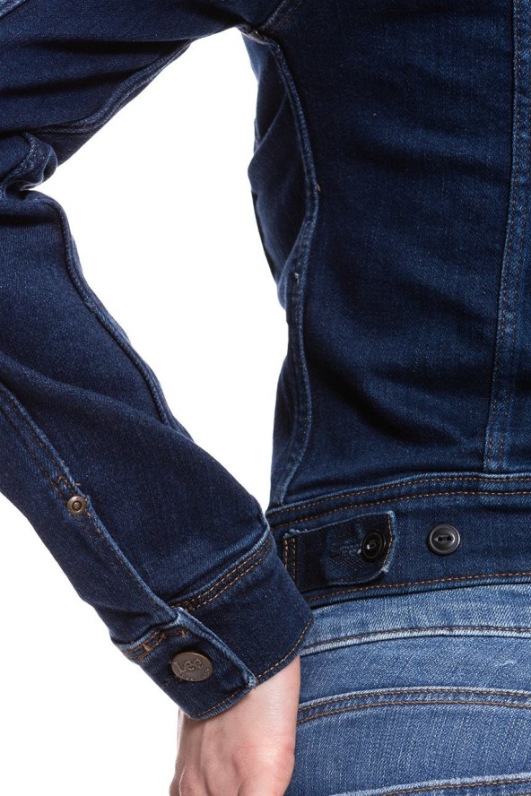 DAMSKA KURTKA JEANSOWA LEE SLIM RIDER MEAN STREAKS L541KIMS 112112660