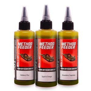 Booster do przynęt Method/Feeder Diffusion Turbo 100ml – Zestaw 3 sztuki Owocowy