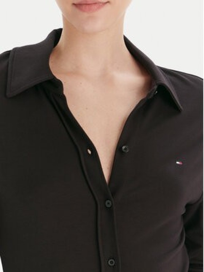 Tommy Hilfiger Sukienka koszulowa WW0WW48398 Czarny Regular Fit