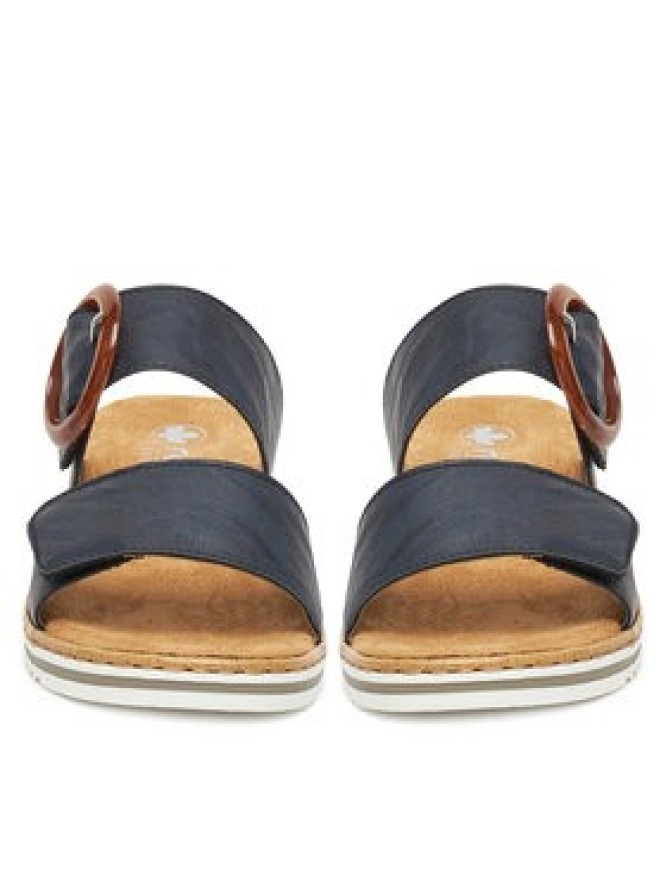 Rieker Klapki V0692-14 Granatowy