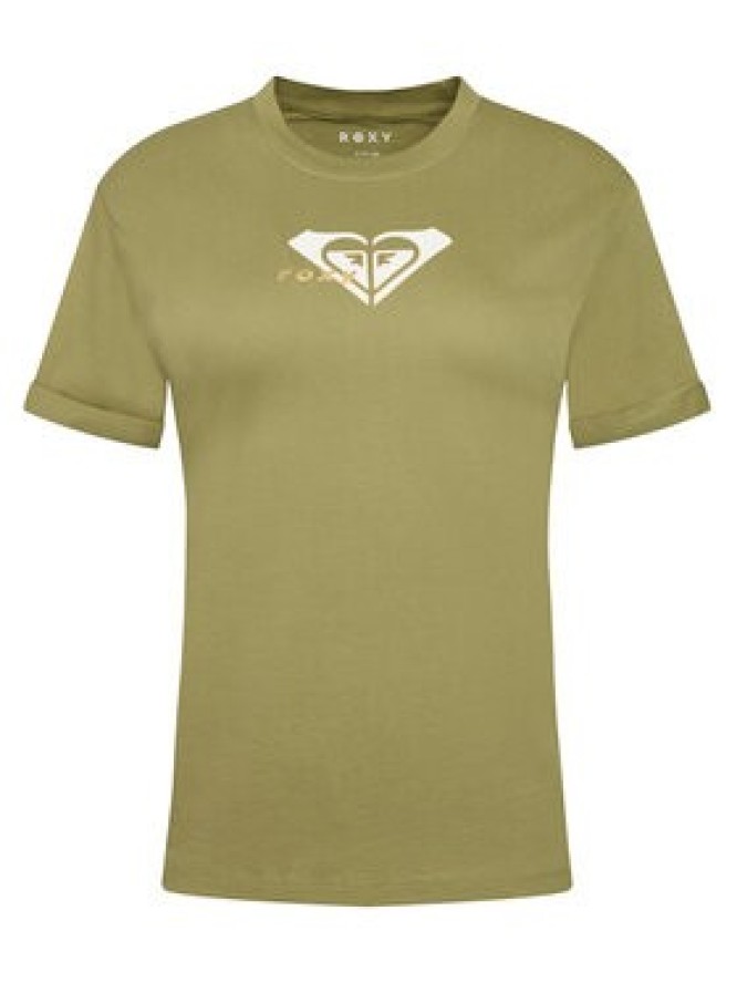 Roxy T-Shirt Oceanregular ERJZT06078 Zielony Regular Fit