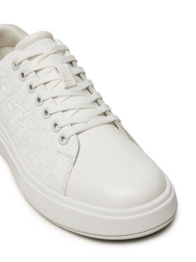 Calvin Klein Sneakersy Cupsole Lace Up Mono HW0HW02445 Biały