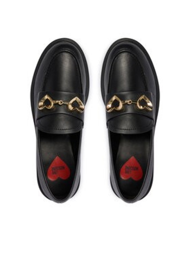 LOVE MOSCHINO Loafersy JA10094G0NIA0000 Czarny