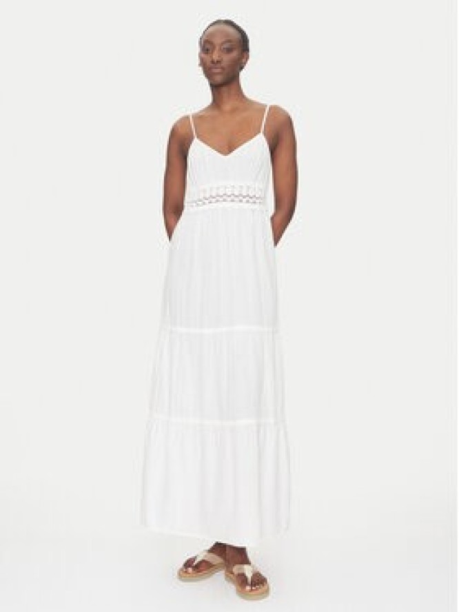 Vero Moda Sukienka letnia Quincy 10324588 Biały Regular Fit