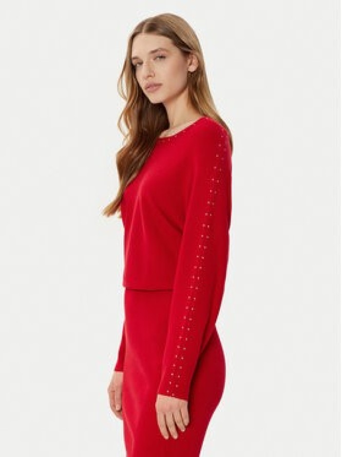 Morgan Sukienka dzianinowa 242-RMLIDO Czerwony Slim Fit