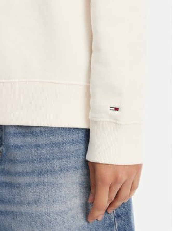 Tommy Jeans Bluza Tonal Crest DW0DW20637 Biały Regular Fit