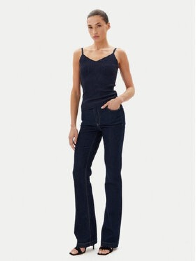 Fracomina Top FR25ST4006K410J9 Granatowy Slim Fit