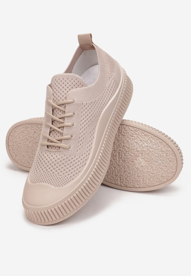 Ciemnobeżowe Trampki Mussia