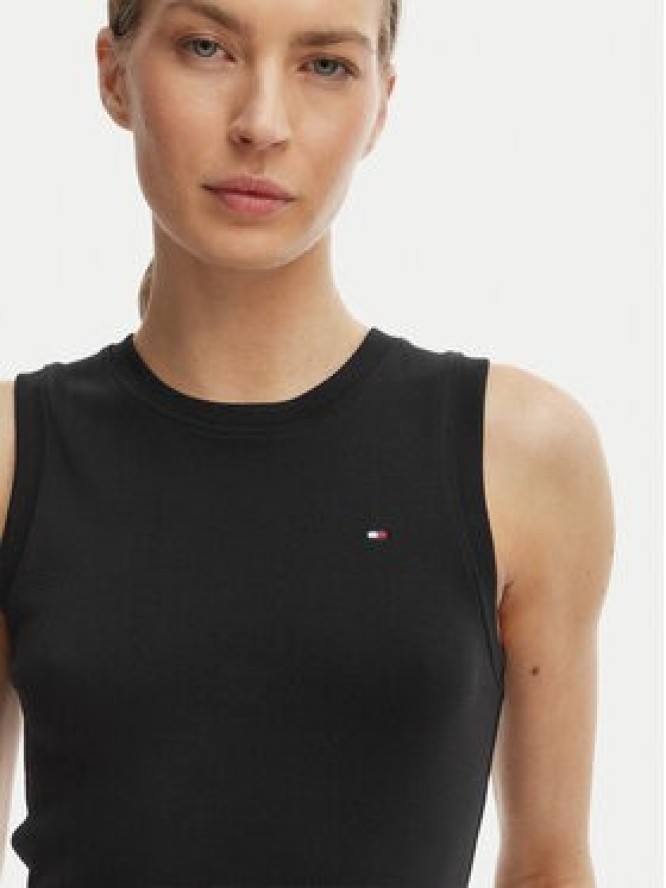 Tommy Hilfiger Top WW0WW47806 Czarny Slim Fit