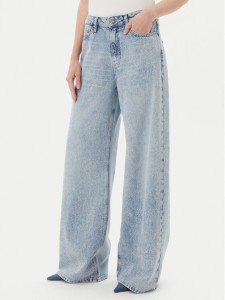 Guess Jeansy W5YA82 D5QKA Niebieski Wide Leg