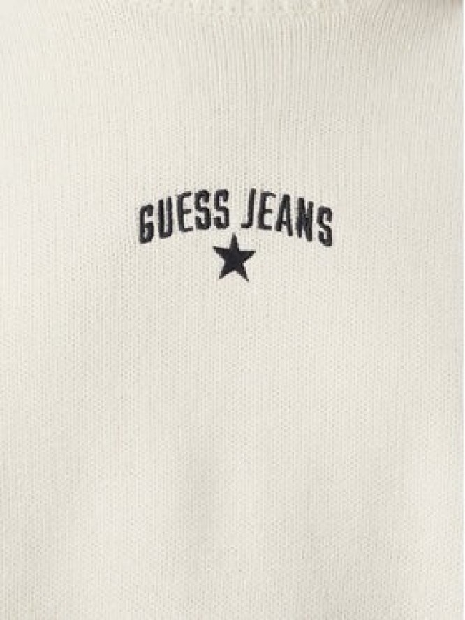 Guess Jeans Sweter W6BR09 Z1252 Kremowy Relaxed Fit