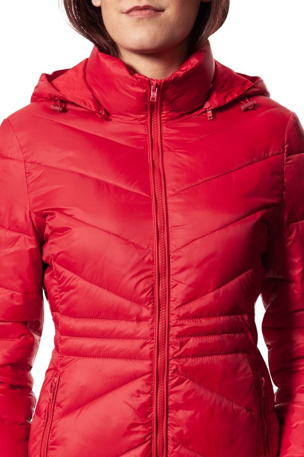DAMSKA KURTKA ZIMOWA WRANGLER SHORT PUFFER SALSA RED W4124V5WN 112128757