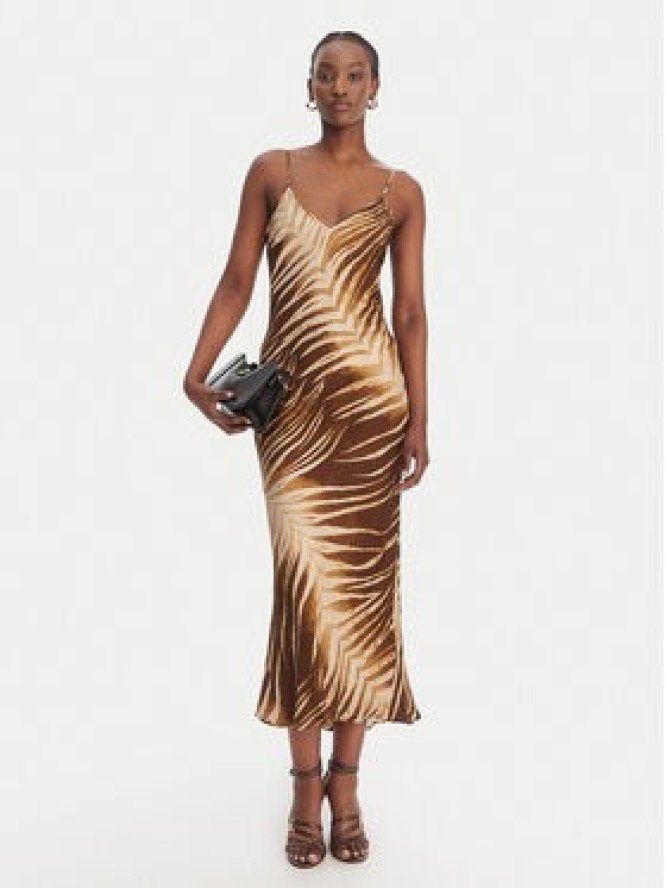 Just Cavalli Sukienka letnia 80PAO925 NS819 Beżowy Slim Fit