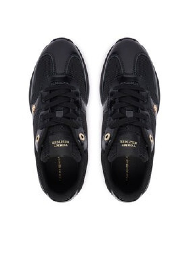 Tommy Hilfiger Sneakersy Modern Runner Shiny Leather FW0FW09413 Czarny