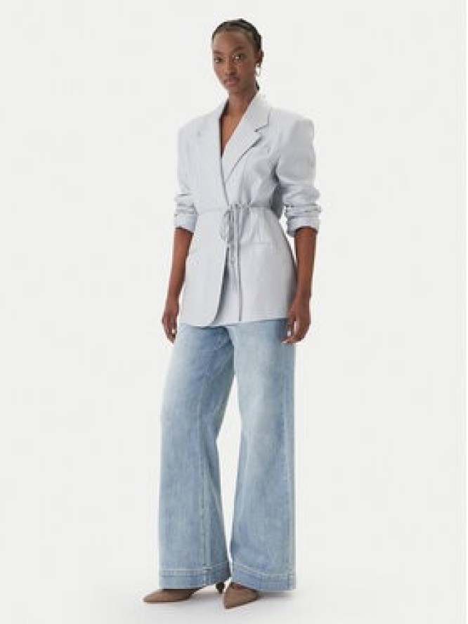 Eleh Marynarka SS260402 Błękitny Relaxed Fit