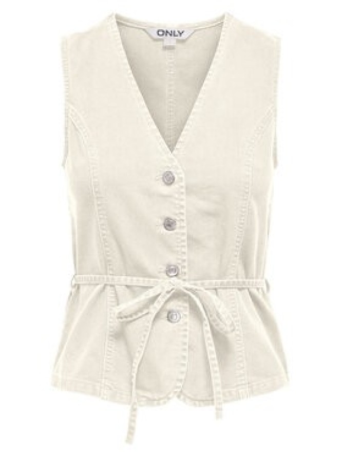 ONLY Top Silla 15374051 Kremowy Regular Fit
