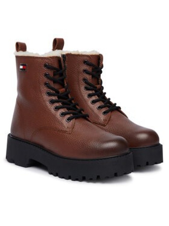 Tommy Jeans Trzewiki Tjw Platform Boots Wl EN0EN03159 Brązowy