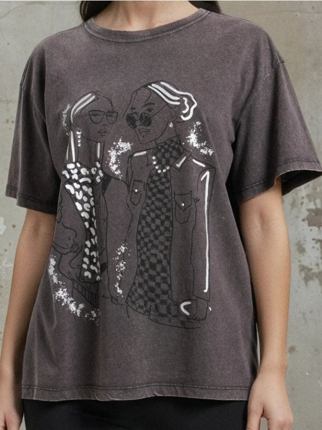 Koszulka z nadrukiem - szary