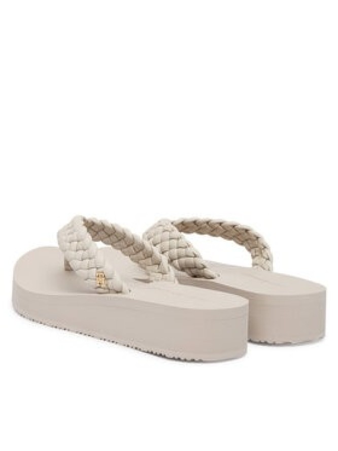 Tommy Hilfiger Japonki Th Wedge Cornrow Beach Sandal FW0FW09037 Écru