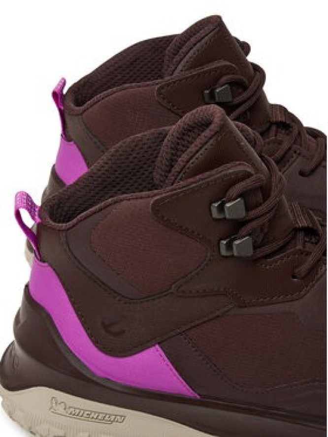 ECCO Sneakersy W Tex Mid Wp 82432361411 Brązowy