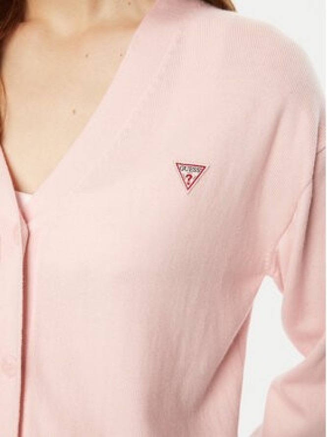 Guess Jeans Sweter W4BR16 Z3HO2 Różowy Regular Fit