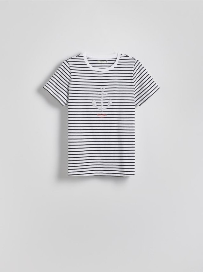 T-shirt z aplikacją - wielobarwny