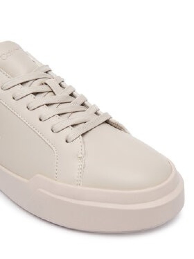 Calvin Klein Sneakersy Chunky Cupsole Laceup Lth Wn YW0YW01947 Écru