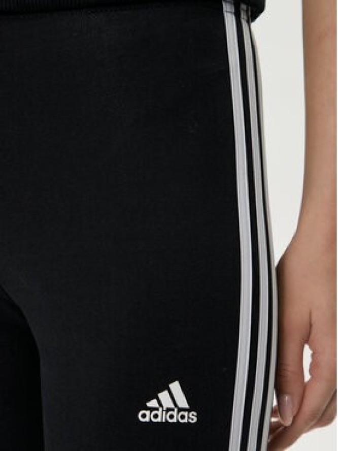 adidas Legginsy Essentials 3-Stripes High-Waisted Single Jersey Leggings IC7151 Czarny