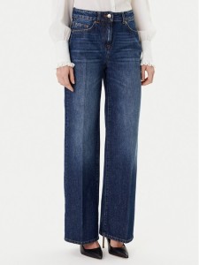 Luisa Spagnoli Jeansy Ortografia 542372 Granatowy Wide Leg