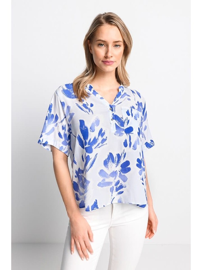 Rich & Royal Bluzka w kolorze biało-niebieskim rozmiar: 38