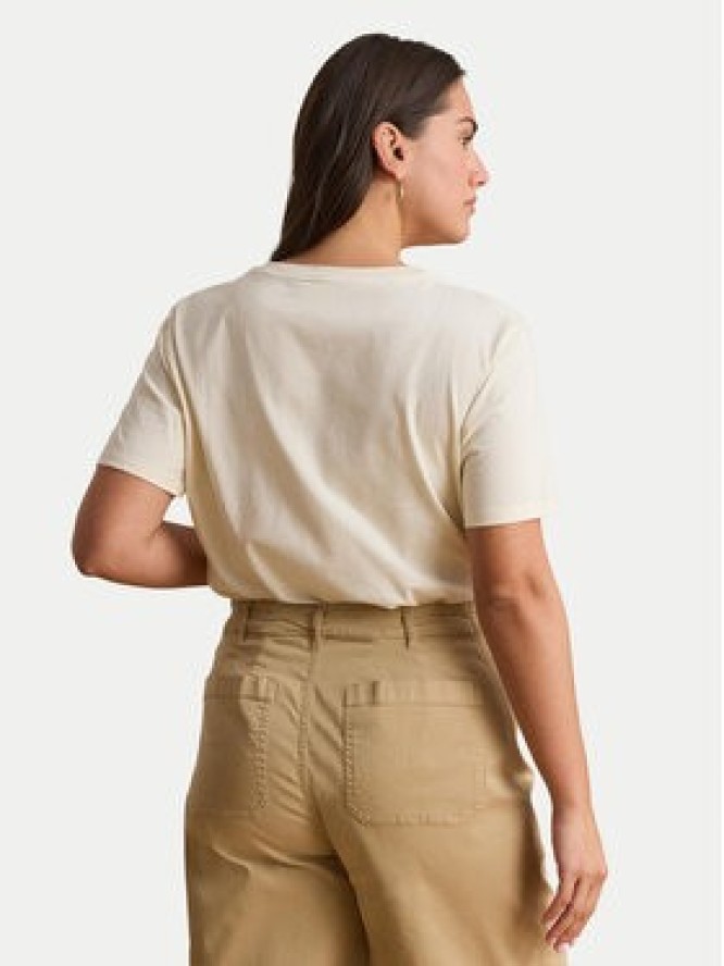 LAUREN RALPH LAUREN T-Shirt 200P13943002 Kremowy Regular Fit