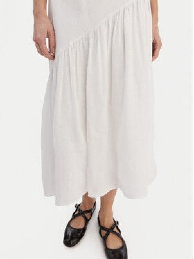 DKNY Sukienka letnia P5JNCD88 Écru Regular Fit