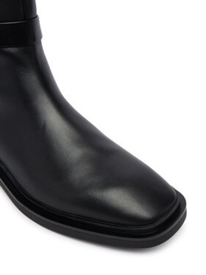 Calvin Klein Kozaki Square High Boot Lth Mg Hdw HW0HW03187 Czarny