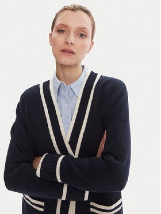 Gant Kardigan 4805340 Granatowy Relaxed Fit