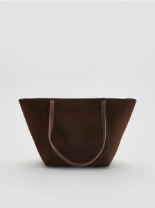 Torebka shopper - ciemnobrązowy