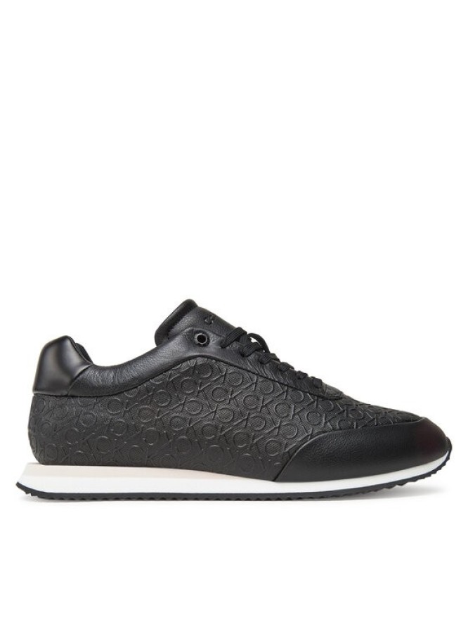 Calvin Klein Sneakersy Runner Lace Up Mono Pu HW0HW02574 Czarny