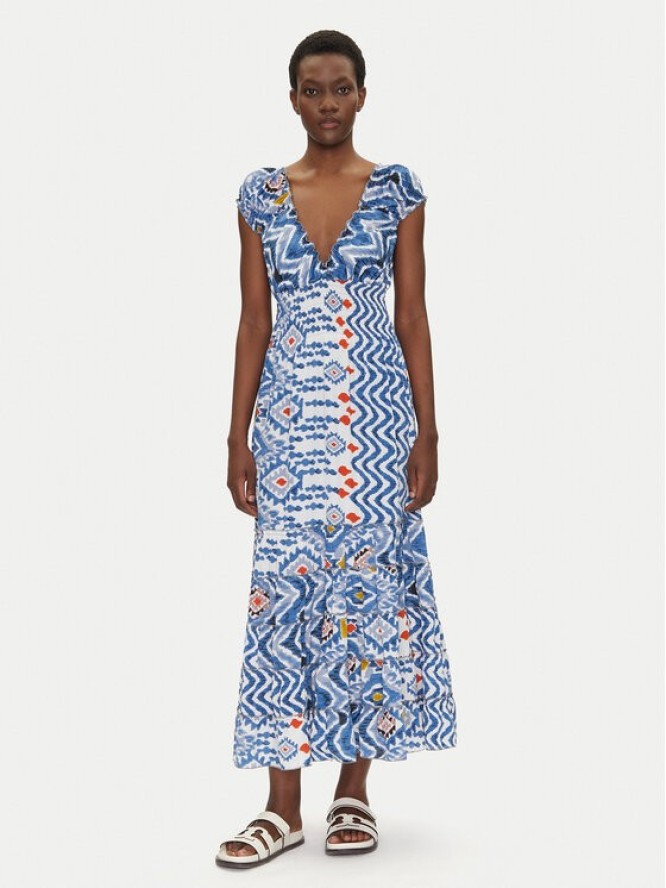 Iconique Sukienka letnia IC25-118 Kolorowy Regular Fit