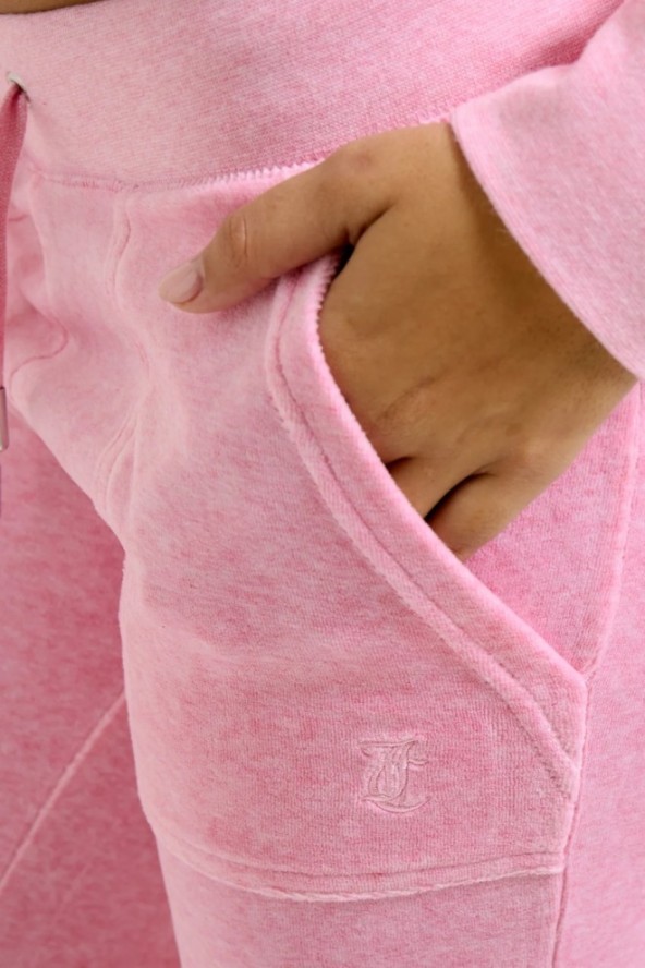 JUICY COUTURE Różowe damskie spodnie dresowe Layla Low Rise Pocket, Rozmiar M