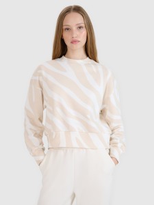 4F Bluza dresowa nierozpinana bez kaptura damska - biała L