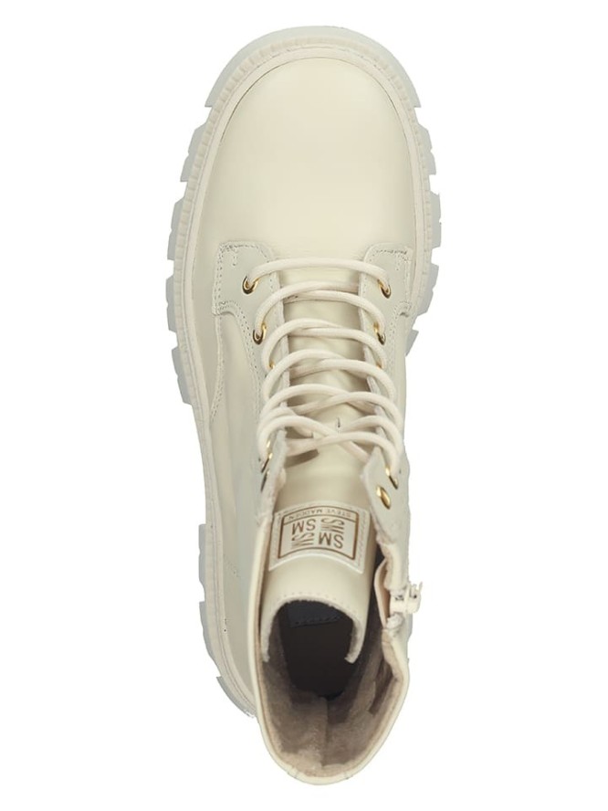 Steve Madden Skórzane botki w kolorze kremowym rozmiar: 39