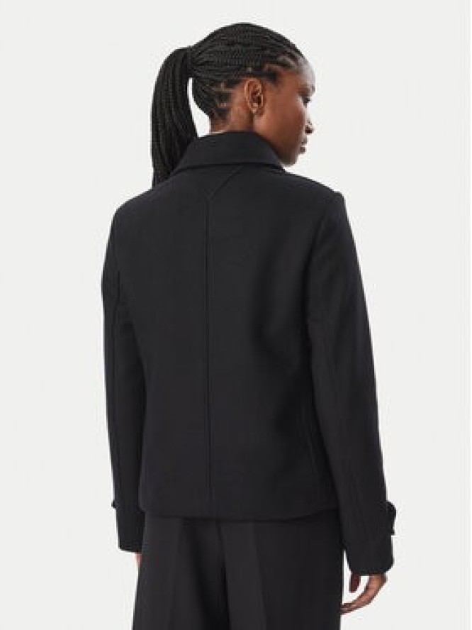 Tommy Hilfiger Płaszcz wełniany WW0WW51522 Czarny Regular Fit