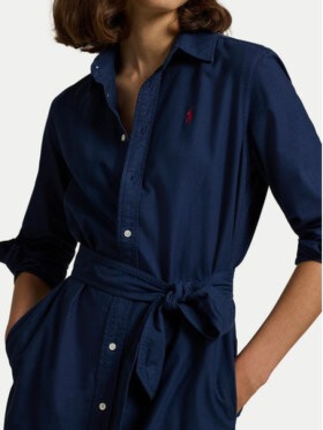 Polo Ralph Lauren Sukienka koszulowa 211963031 Granatowy Regular Fit