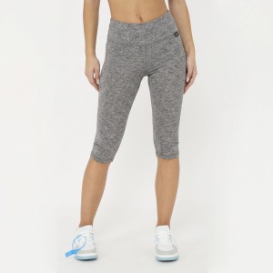 Damskie Szorty Fitness Shaping-Up Kluczowe Cechy Szary Melanż