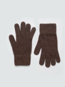 Rękawiczki damskie dzianinowe brązowe Heryniasa 804