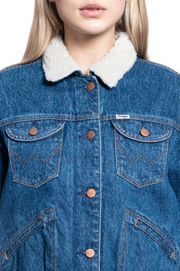 KURTKA DAMSKA WRANGLER SHERPA FRIENDS JACKE PEBBLE SAND W432MCX2A 112128837