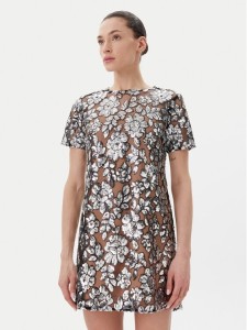 MICHAEL Michael Kors Sukienka koktajlowa MS582WRHDE Srebrny Regular Fit