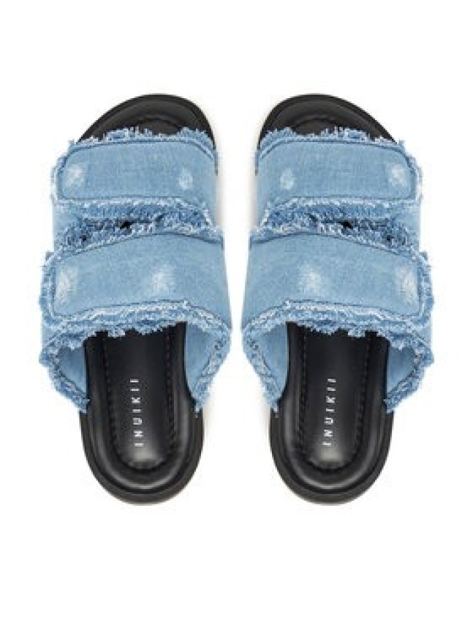 Inuikii Klapki Classic Jeans Velcro 70104-143 506 Niebieski