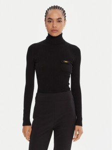 Elisabetta Franchi Golf MK-11B-56E2-V290 Czarny Slim Fit